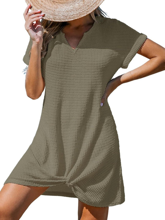EB | Blusenkleid mit V-Ausschnitt und Knick