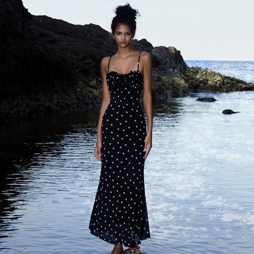 EB | Kleid mit gepunkteten Strapsen mit Neckholder
