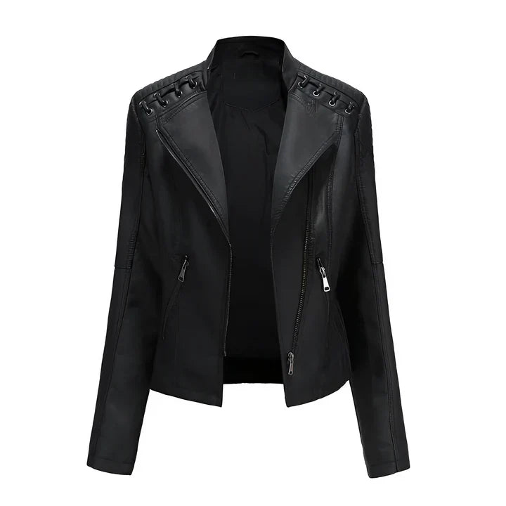 EB | Pudriges Lederjacke mit Reißverschluss