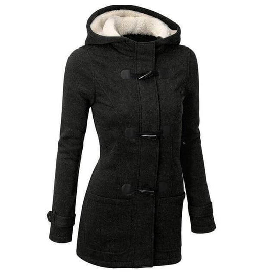 EB | Damen Gemütliche Fleece Kapuzenjacke