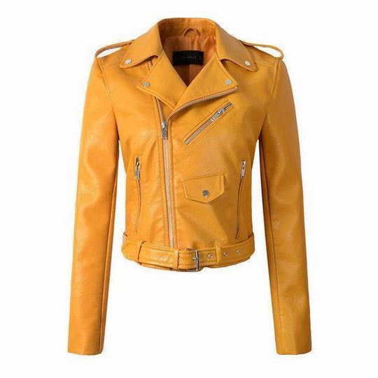EB | Damen Faux-Leder Bikerjacke