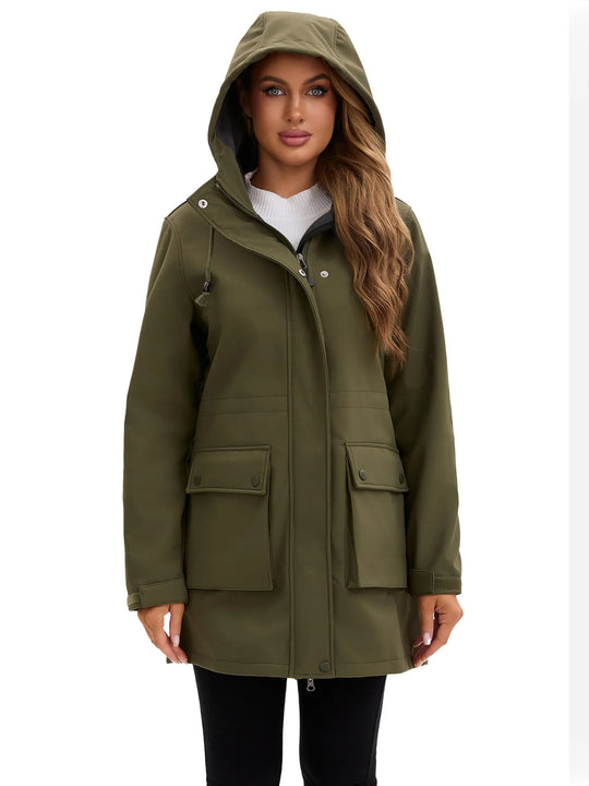 EB | Wasserdichte Softshell-Damenjacke mit Kapuze