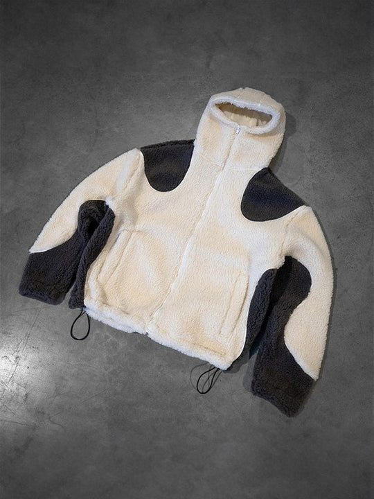 EB | Multi Color Polar Fleece Oversized Lange Mouw Hoodie