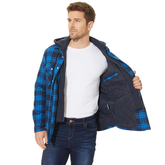EB | Herren Karierte Langarm Freizeitjacke