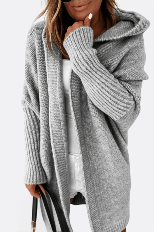 EB | Damen Strickkapuzenmantel