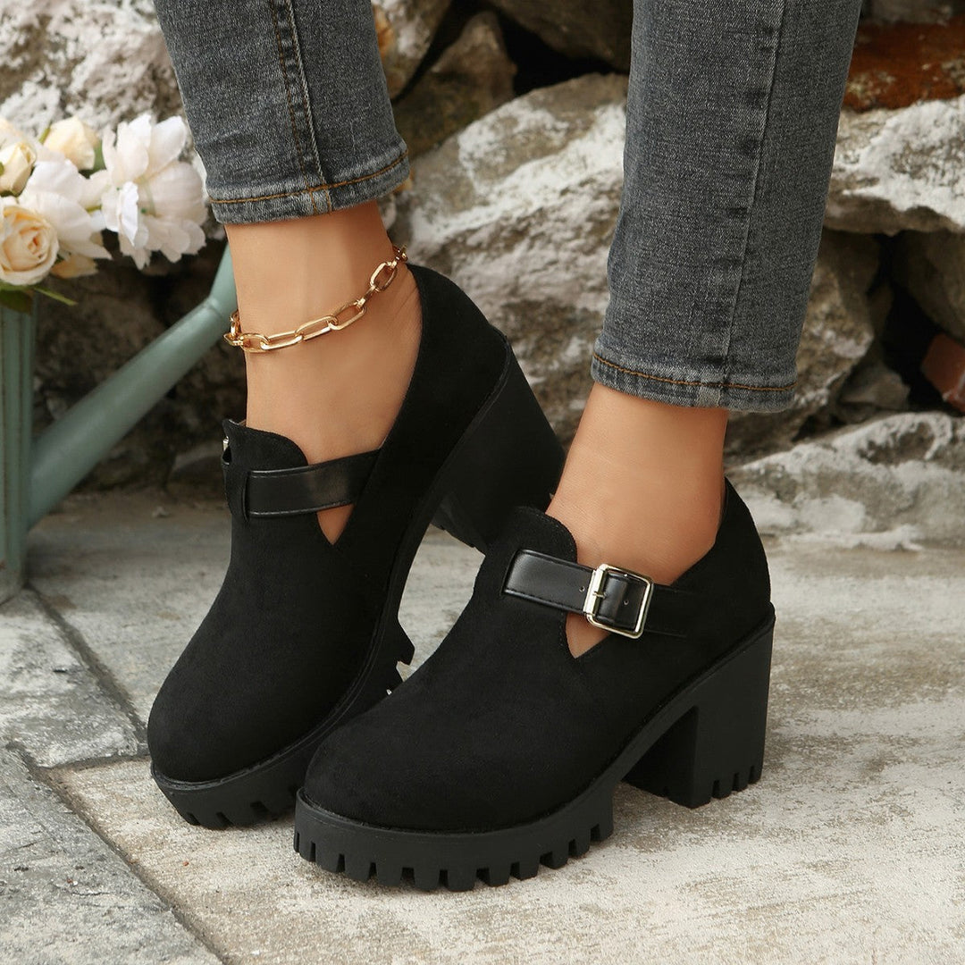Modische Ankle Boots mit Blockabsatz EB EB