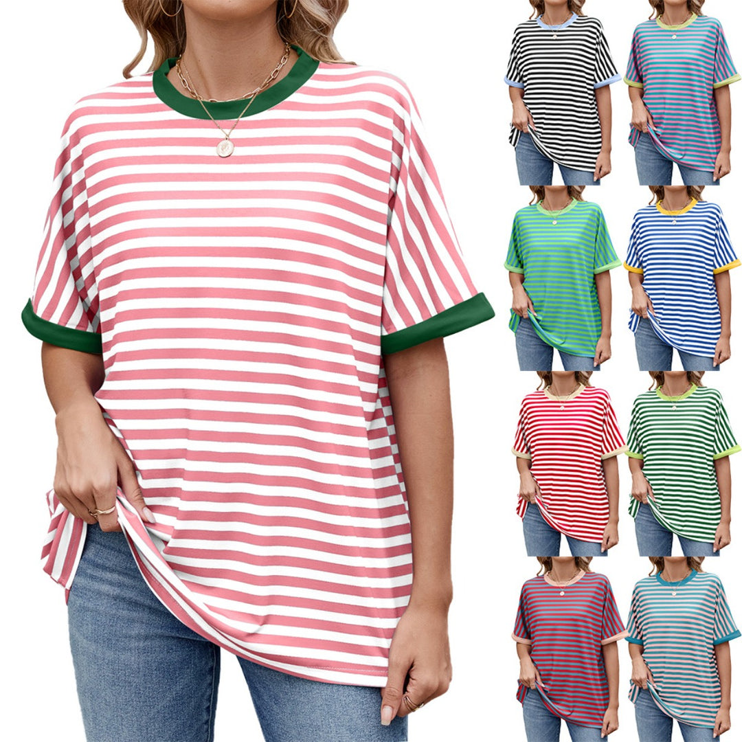 EB | Gestreiftes kontrastierendes T-Shirt