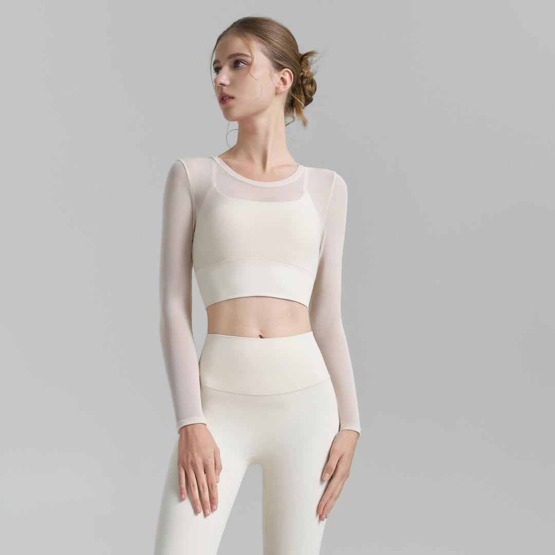 EB | Fake zwei sexy Mesh-Yoga-Kleidung