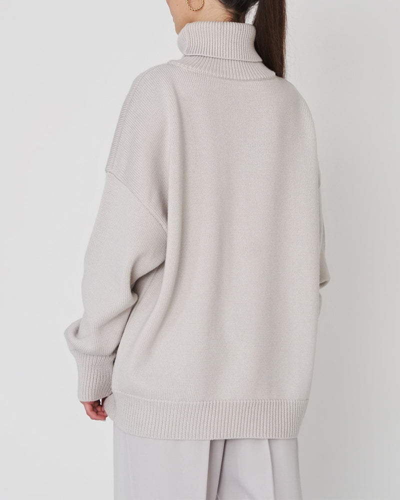 EB | Eleganter Oversized Damen Rollkragenpullover Aus Baumwolle