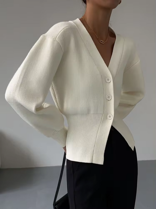 EB | V-Ausschnitt Strickcardigan mit Knöpfen