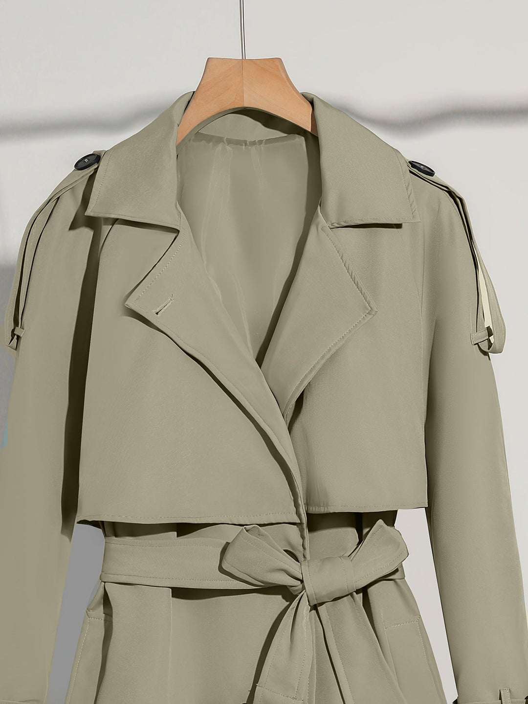 EB | Mantel mit Gürtel-Design Casual Plus Size für Frauen Perfekt für lässige Tage