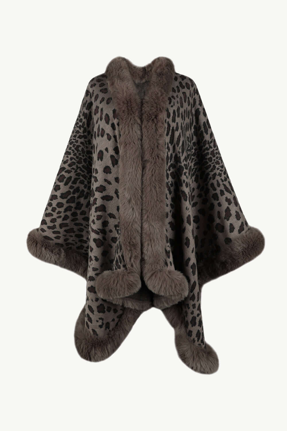 EB | Leopardenmuster Offenes Poncho