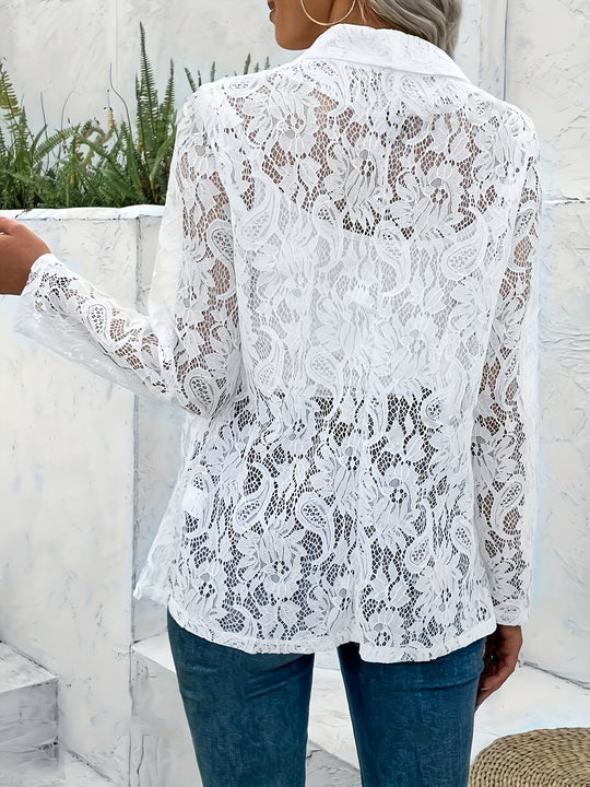 EB | Offener Vorderer Floralspitzen Revers Blazer