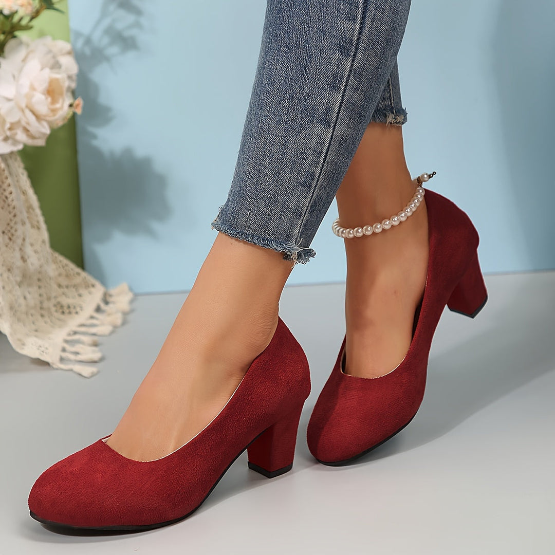 Pumps mit breiter Zehenkappe und stabilem Absatz EB EB