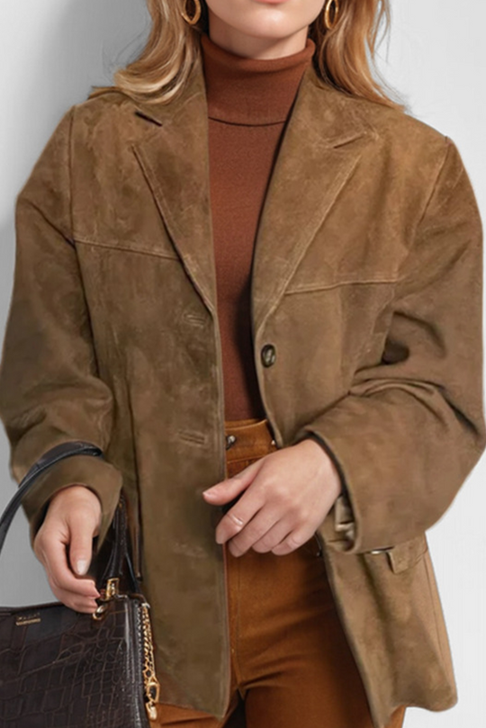EB | Vintage Café Jacke mit Revers, Klapptaschen und Knöpfen