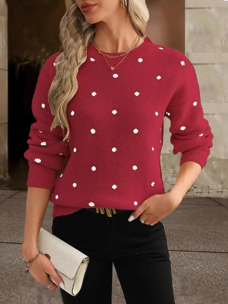 EBMode – langärmliger poker-dot-pullover
