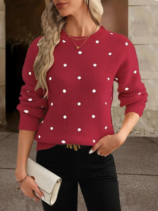 EBMode – langärmliger poker-dot-pullover