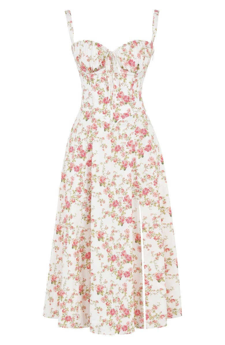 EB | Langes Blumen Korsett Kleid