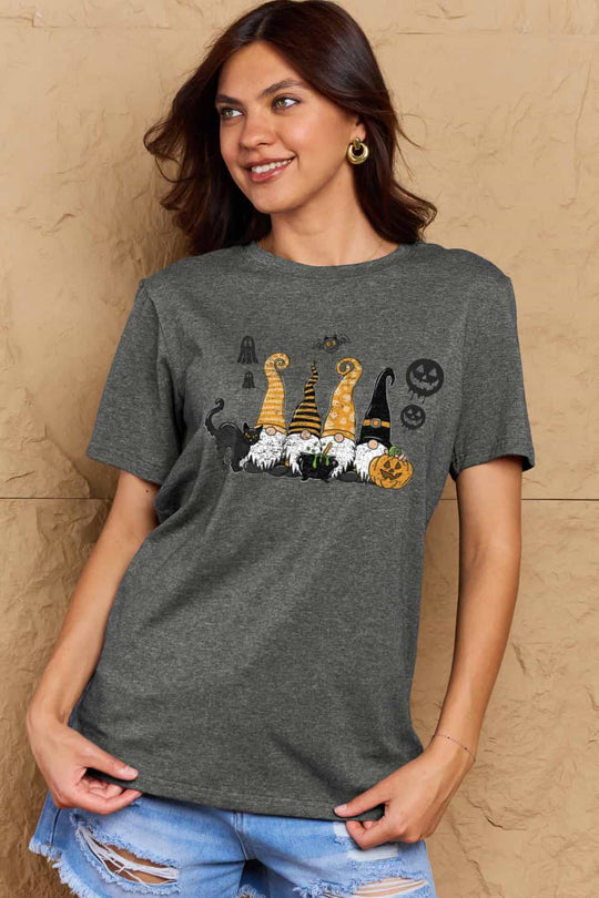 Heidi-Mode | Simply Love Große Halloween-Themen Grafik Baumwoll-T-Shirt
