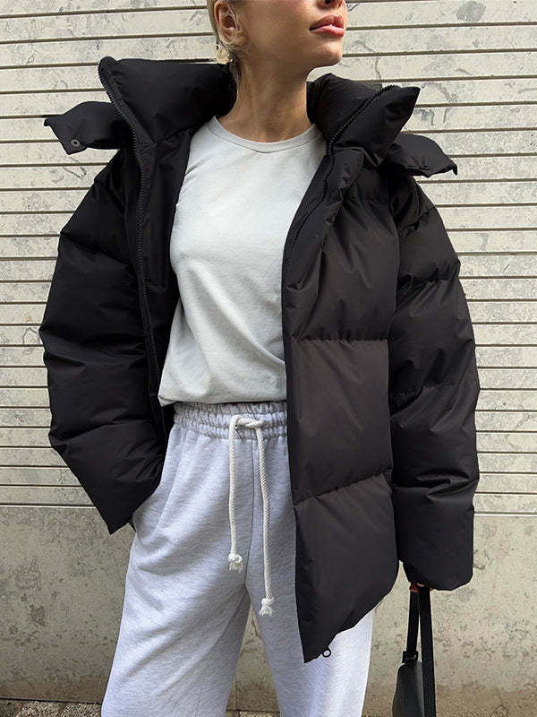 EB | Mehrfarbiges Gepolstertes Jacket mit Kapuze