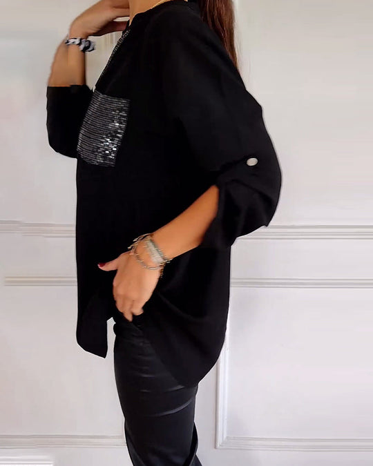 EB | Stilvolle Bluse mit Glimmer Nicht Spezifiziert Elegant und Strahlend