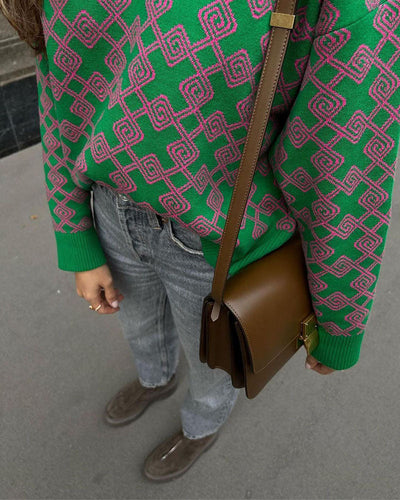 EB | Muster Strickpullover Weich und Trendy Statement-look