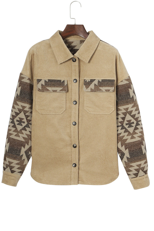 EB | Aztek-muster Shirtjacke Baumwolle Komfort und Stil