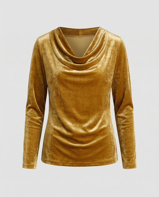 EB | Top Aus Samt In Uni Farbe