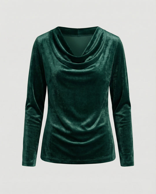 EB | Top Aus Samt In Uni Farbe