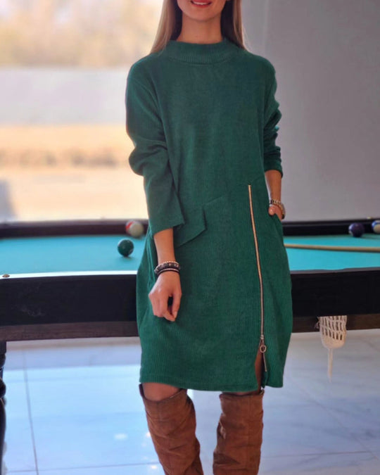 EB | Langärmeliges Kleid mit Reissverschluss