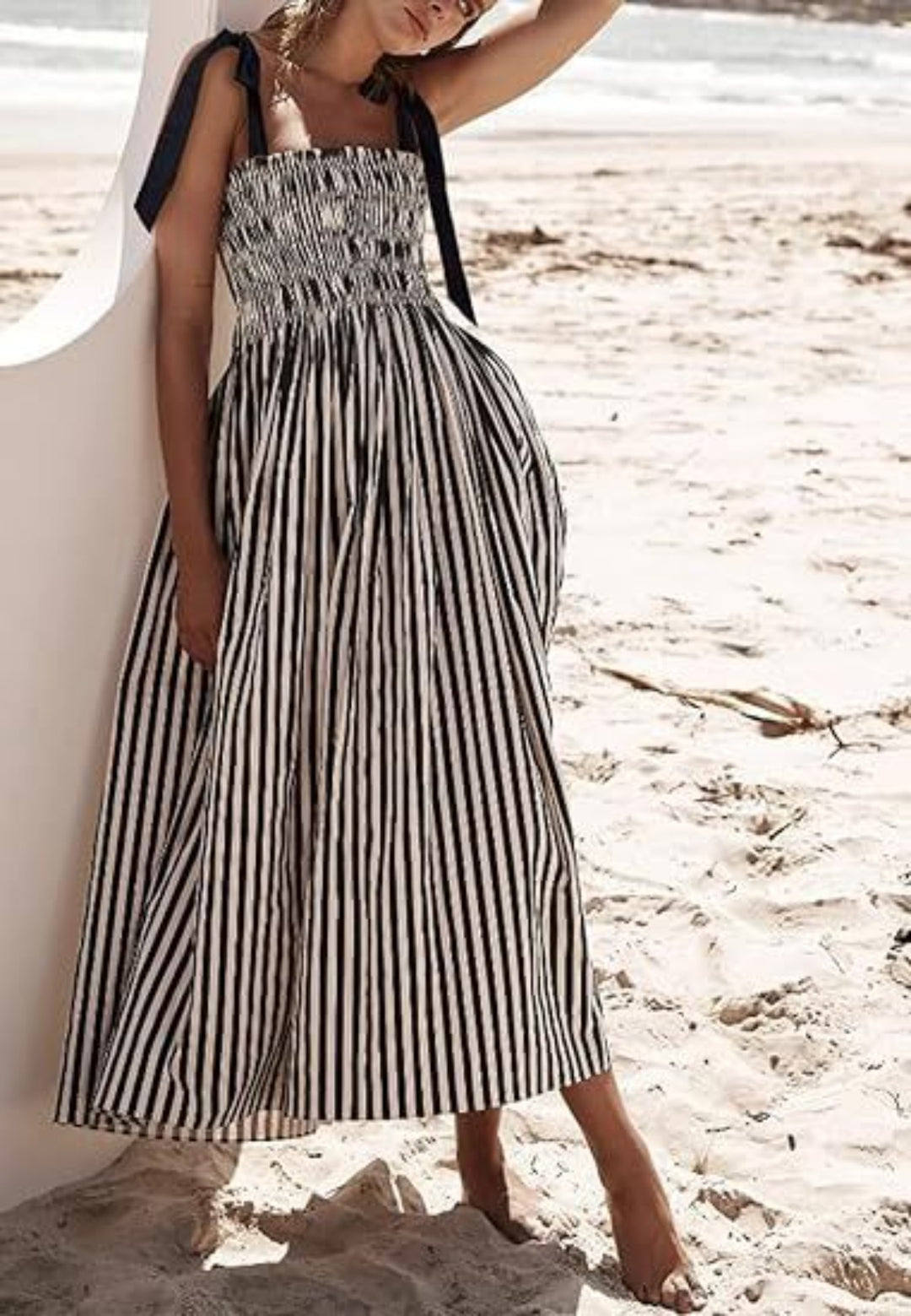 EB | Gestreiftes Hosenträgerkleid mit Taschen