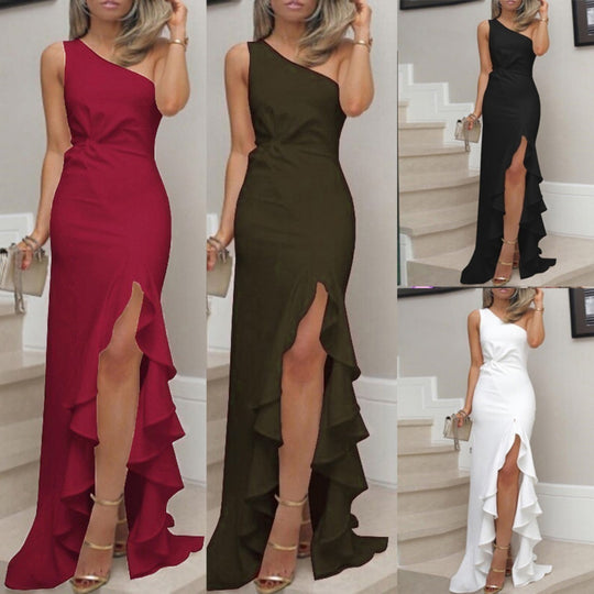 EB | Swing-Kleid mit geteiltem Rüschensaum