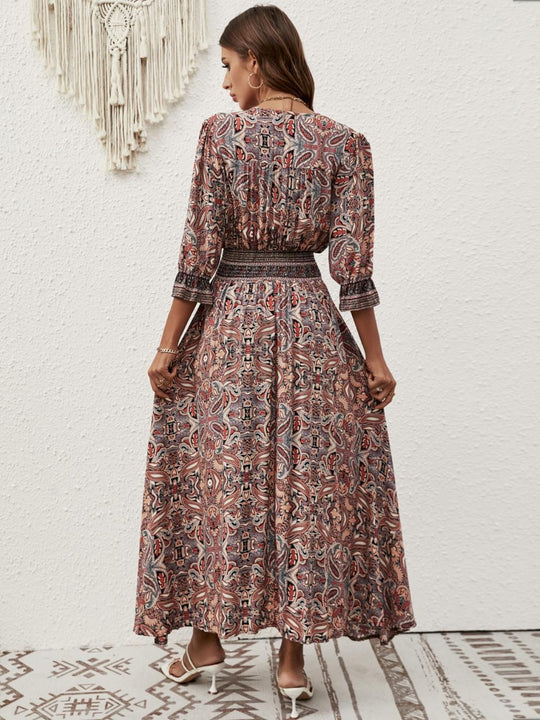 EB | Kleid mit sieben Viertelärmeln in der Taille