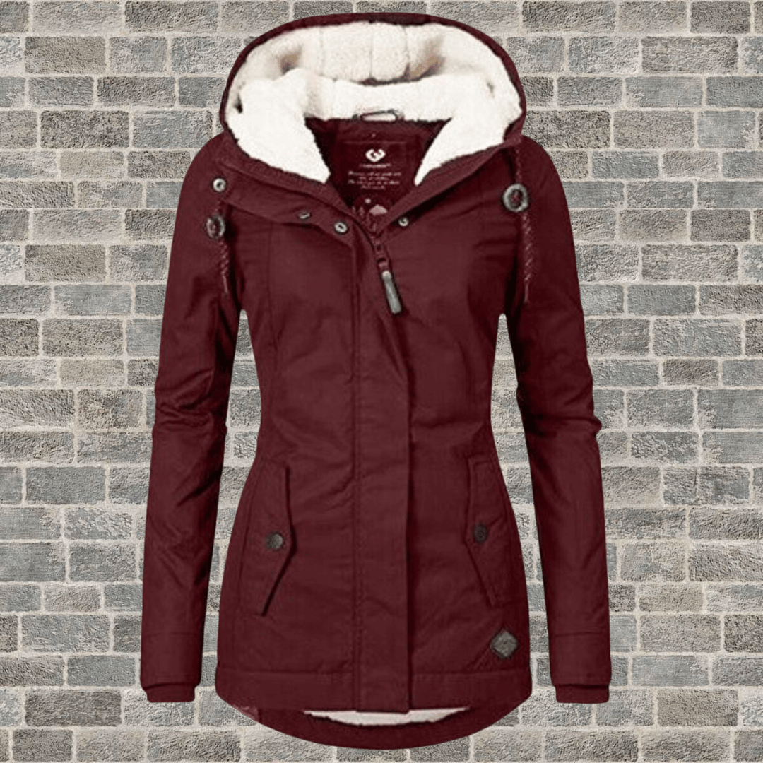 EB | Damen Lange Winterjacke mit luxuriösem Pelzfutter