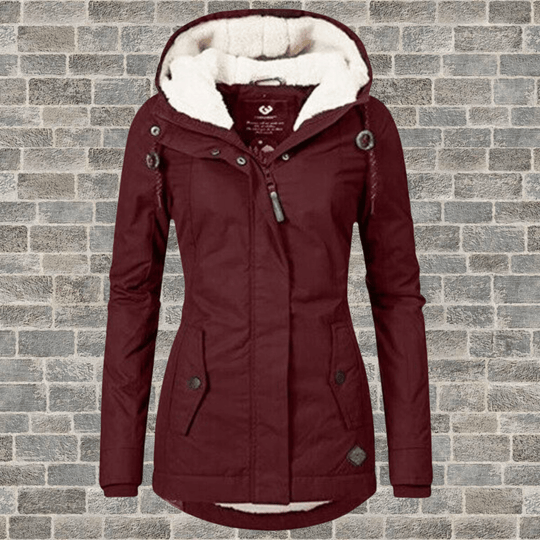 EB | Damen Lange Winterjacke mit luxuriösem Pelzfutter