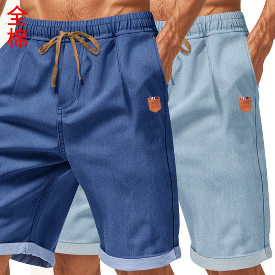 EB | Kurze Hose aus schwerem gewaschenem Baumwolldenim