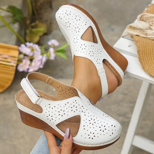 Modische Damen-Sandalen, Keilabsatz & chic EB EB