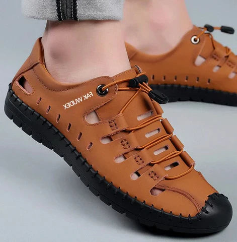 Outdoor Aviator Sandalen aus Leder mit gewickelter Zehe EB EB