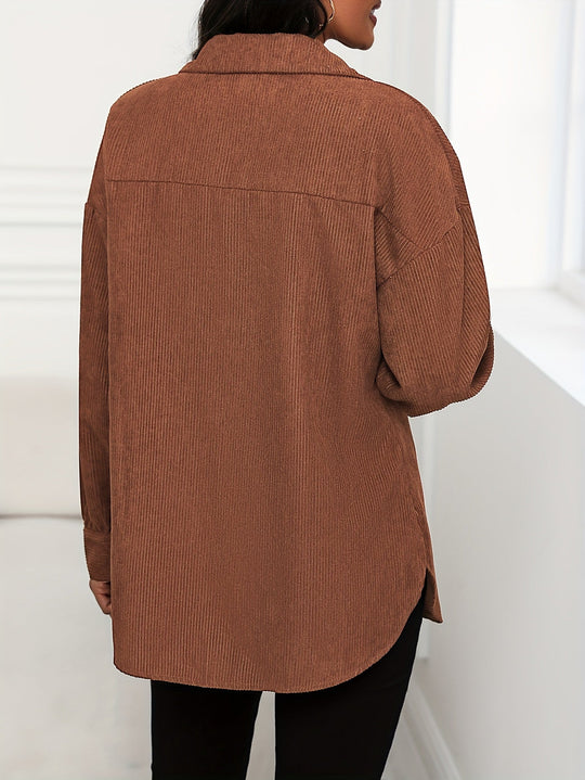 EB | Weiche Cordjacke Polyester/baumwolle Stilvoller Komfort
