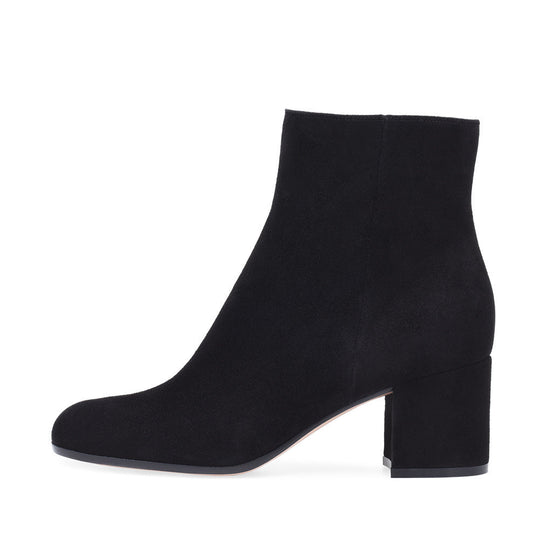 EB | Damen Chunky Heel Rund-Toe Mittel-Hügel Stiefel