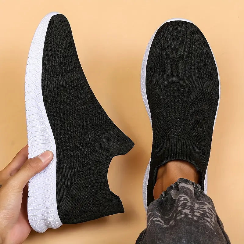 Herren Woven Knit Slip On Sock Schuhe EB
