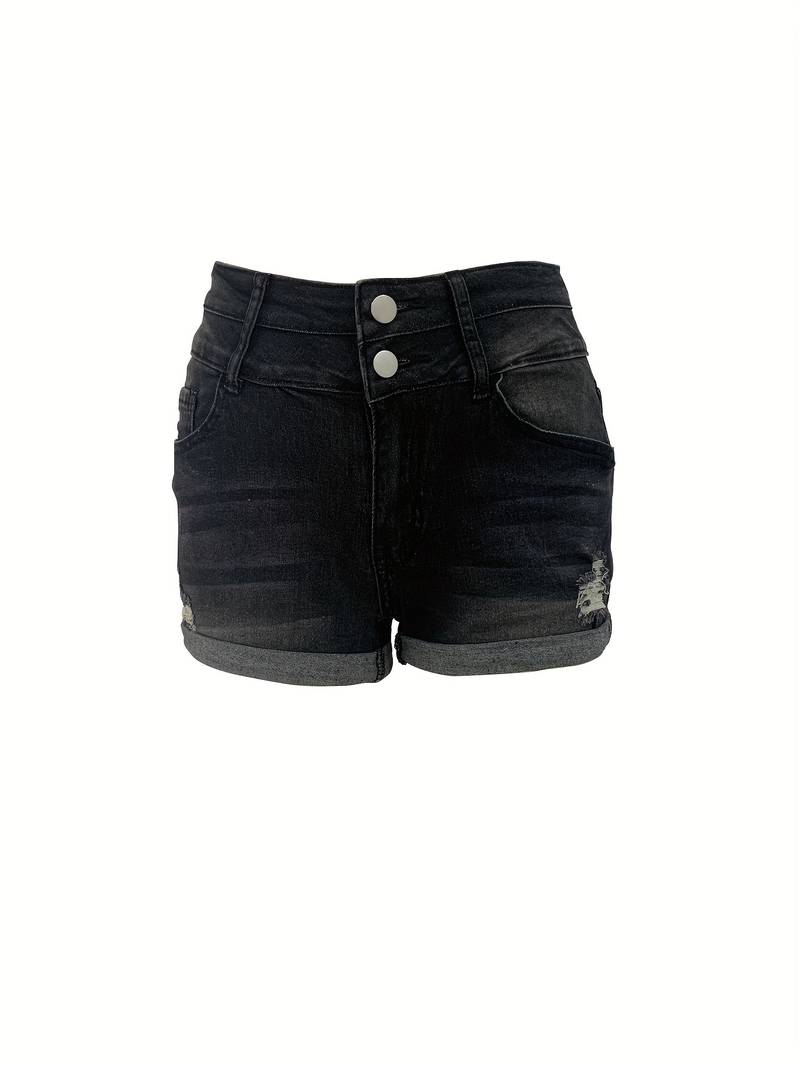 EB | Gerippte Jeansshorts für Frühling/Sommer