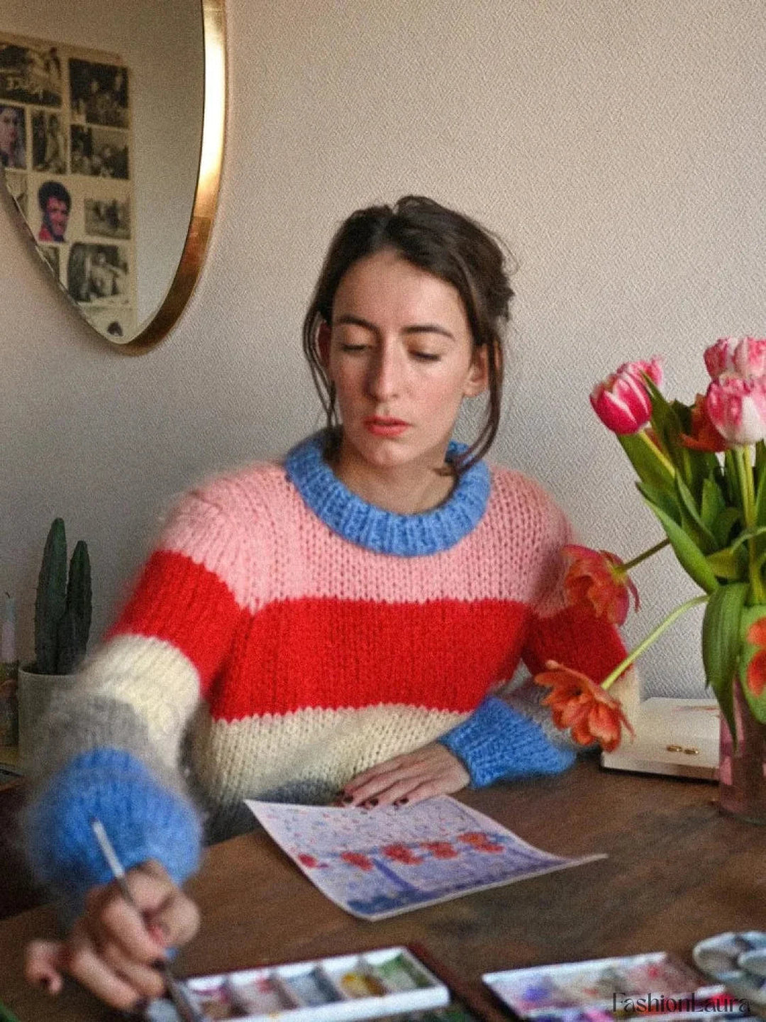 EB | Bunter Gestreifter Strickpullover für Lässig Schicke Looks