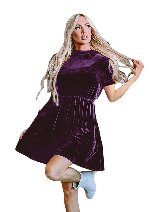 EB | Einfarbiges Samtkleid