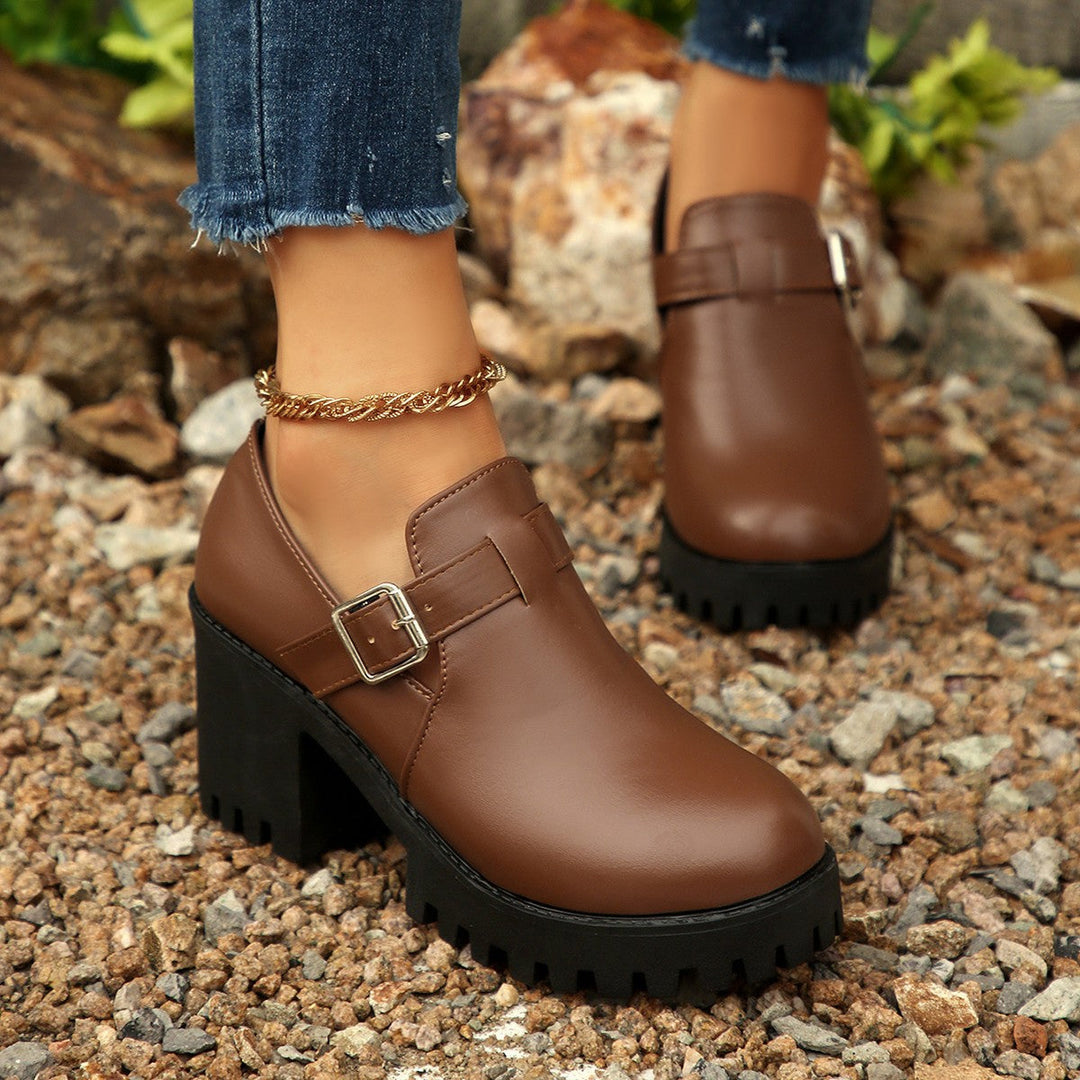 Modische Ankle Boots mit Blockabsatz EB EB