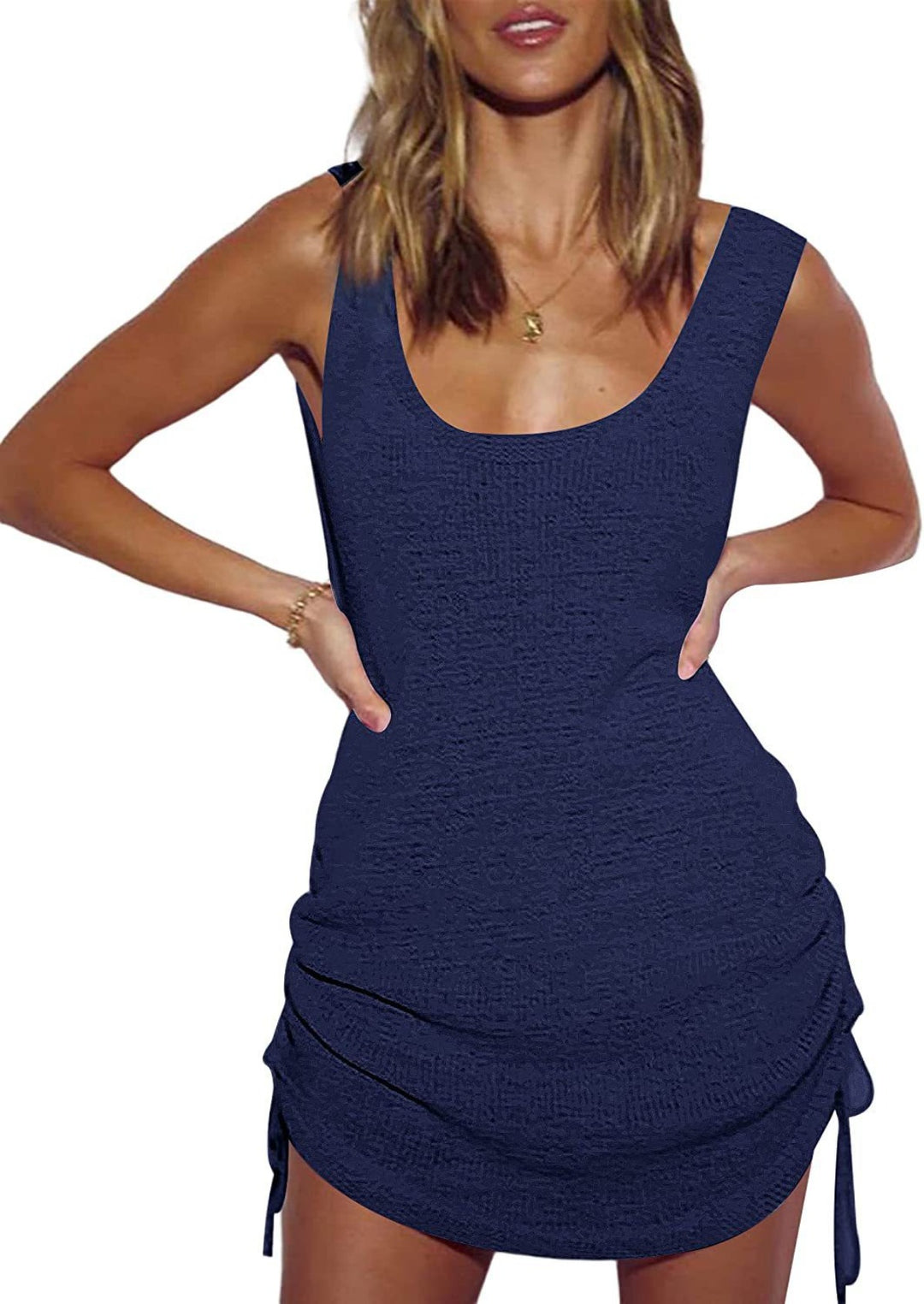 EB | Strand rückenfreie Strickweste Rock Badeanzug Bluse