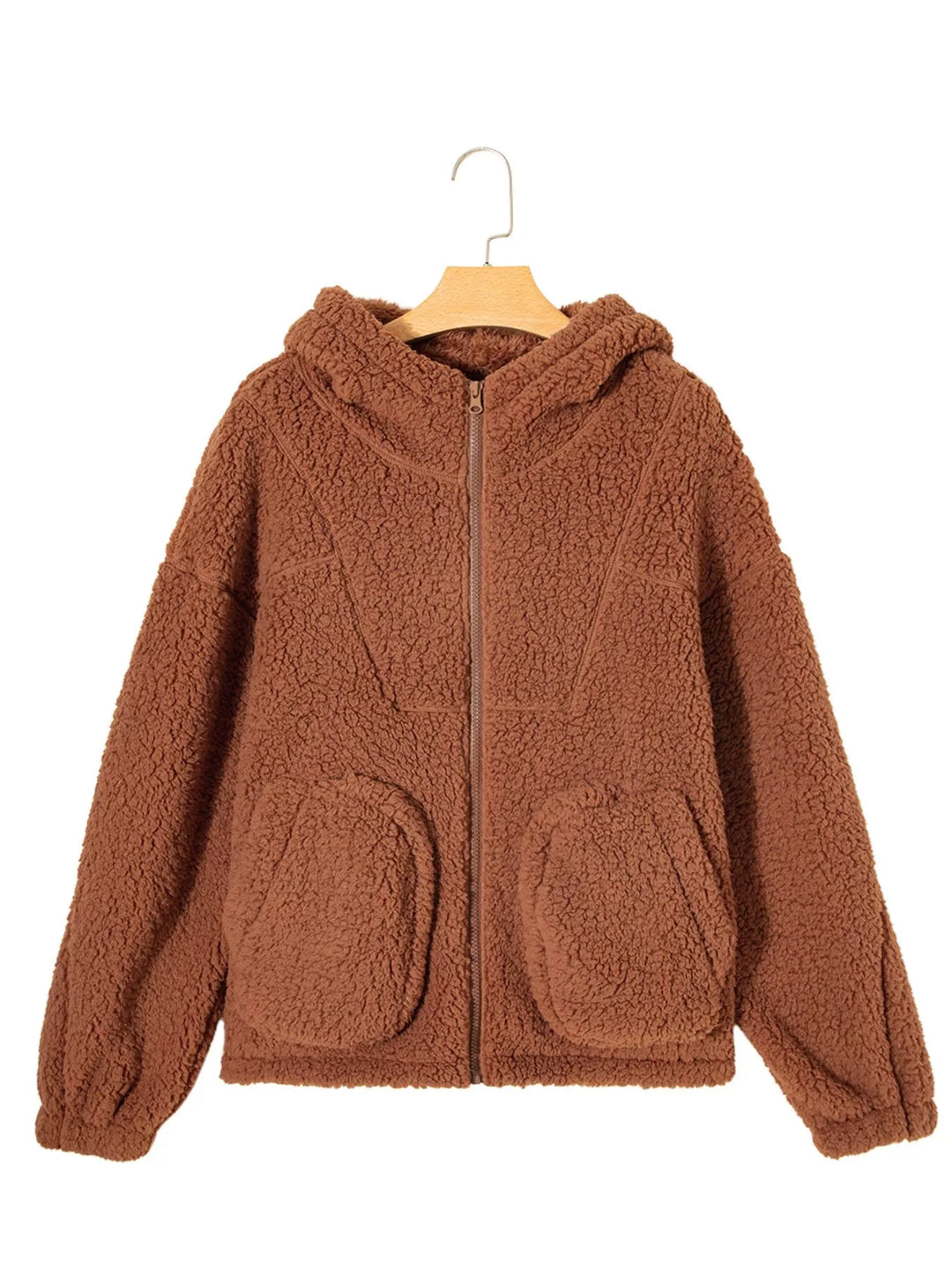 EB | Damen Relaxed Fit Zip Up Teddyjacke
