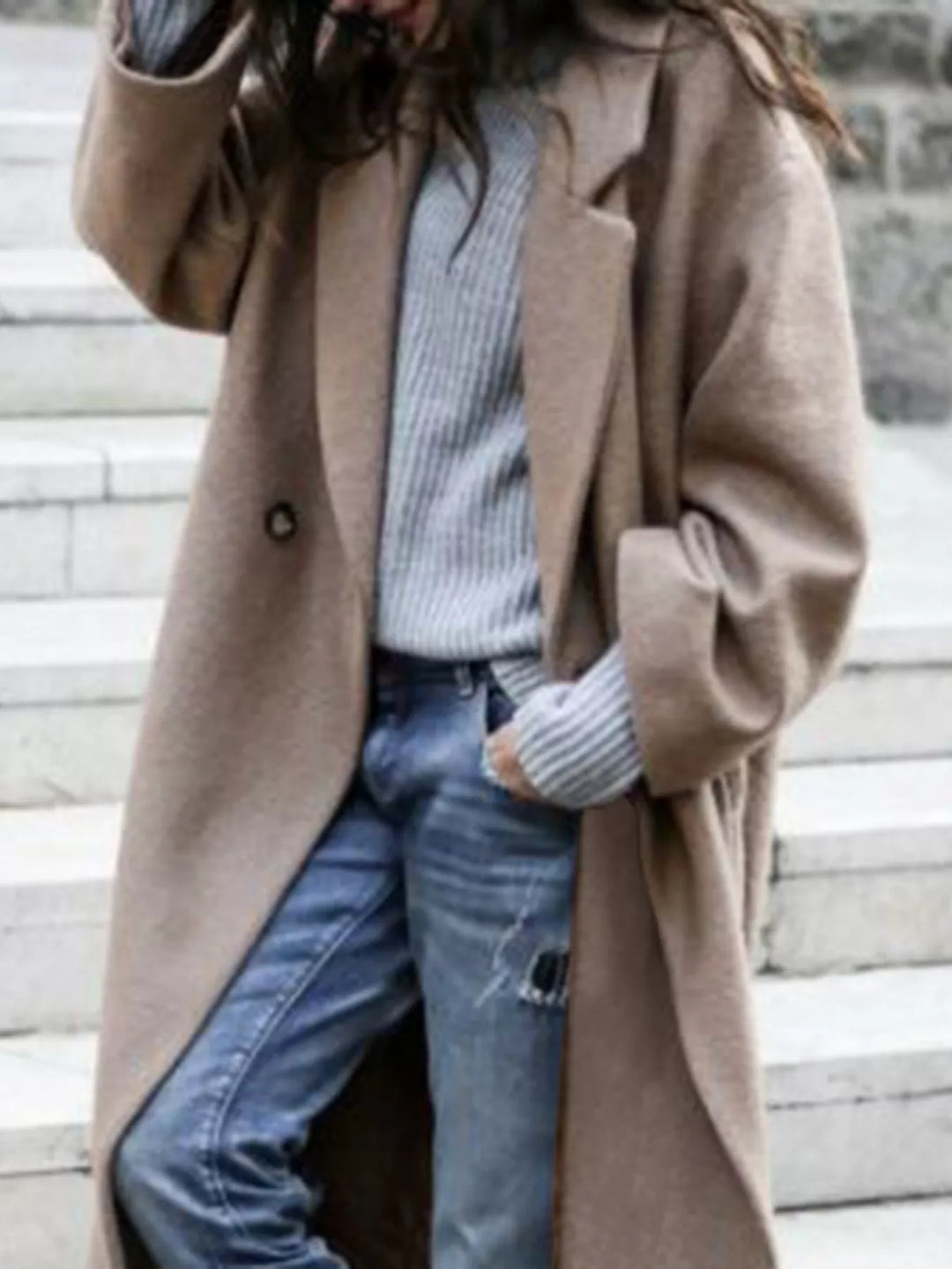 EB | Damen Oversized Langer Wintermantel