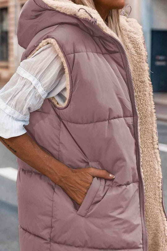 EB | Zip-Up Longline Kapuzenweste