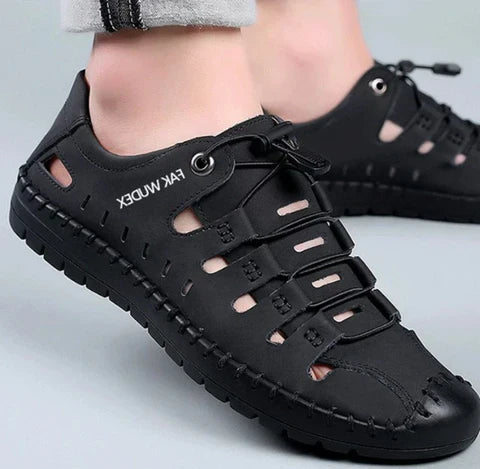 Outdoor Aviator Sandalen aus Leder mit gewickelter Zehe EB EB